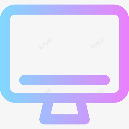 Imac技术17渐变图标svg_新图网 https://ixintu.com Imac 技术17 渐变