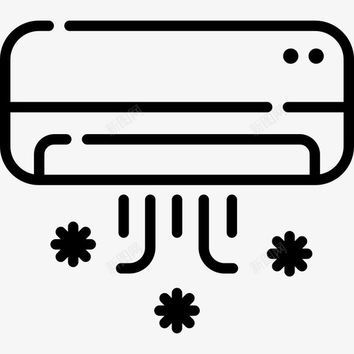 空调夏季13线性图标svg_新图网 https://ixintu.com 夏季13 空调 线性