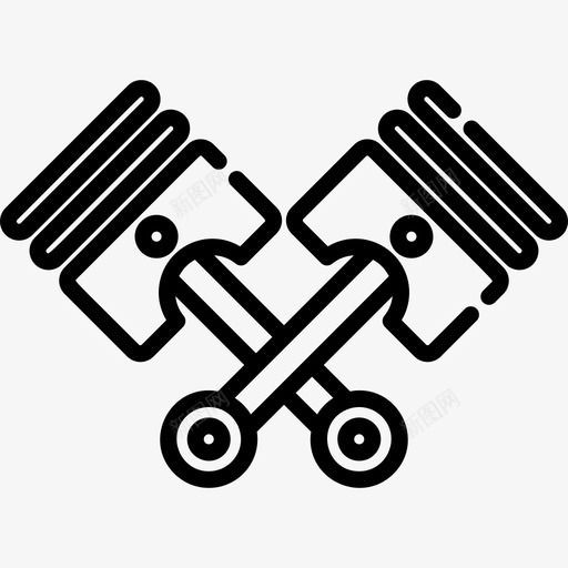 活塞车库6线性图标svg_新图网 https://ixintu.com 活塞 线性 车库6