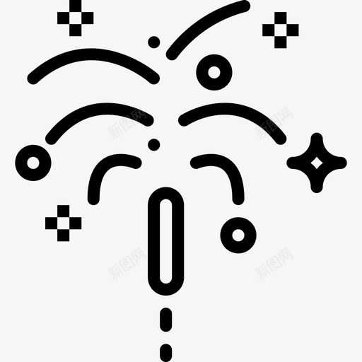 烟火生日派对17直系图标svg_新图网 https://ixintu.com 烟火 生日派对17 直系