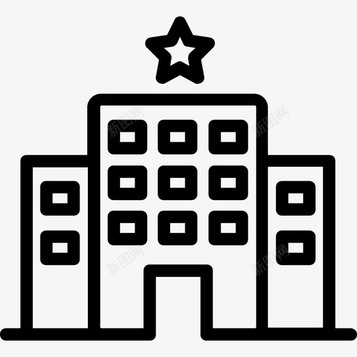 酒店71号酒店线性酒店图标svg_新图网 https://ixintu.com 71号酒店 线性酒店 酒店