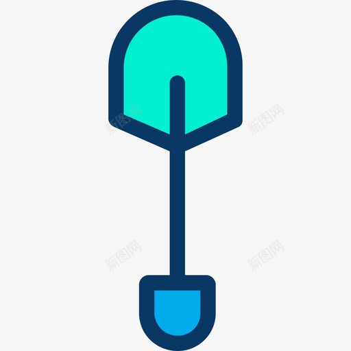 铁锹建筑和工具4线颜色图标svg_新图网 https://ixintu.com 建筑和工具4 线颜色 铁锹