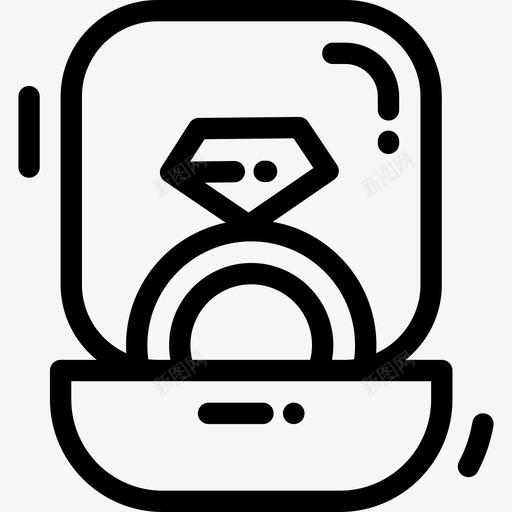 订婚戒指浪漫15直线型图标svg_新图网 https://ixintu.com 浪漫15 直线型 订婚戒指
