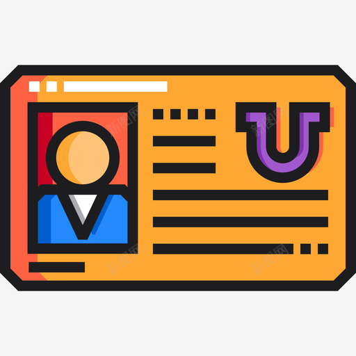学生证大学5线颜色图标svg_新图网 https://ixintu.com 大学5 学生证 学生证制作素材 线颜色