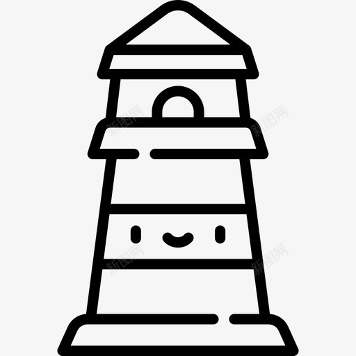 灯塔暑假24小时线性图标svg_新图网 https://ixintu.com 暑假24小时 灯塔 线性