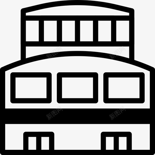 商业城市元素建筑6线性图标svg_新图网 https://ixintu.com 商业 城市元素建筑6 线性