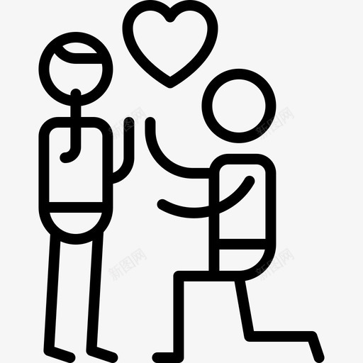 求婚情人节40直系图标svg_新图网 https://ixintu.com 情人节40 求婚 直系