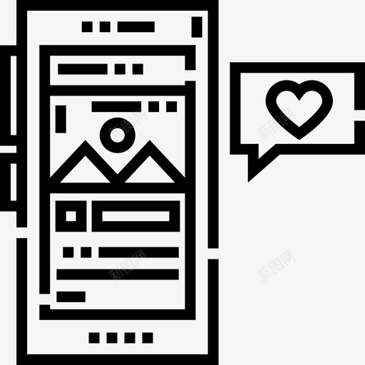 社交媒体业余爱好8线性图标svg_新图网 https://ixintu.com 业余爱好8 社交媒体 线性