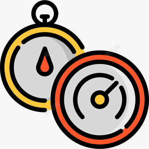 秒表网络维护4线性颜色图标svg_新图网 https://ixintu.com 秒表 线性颜色 网络维护4