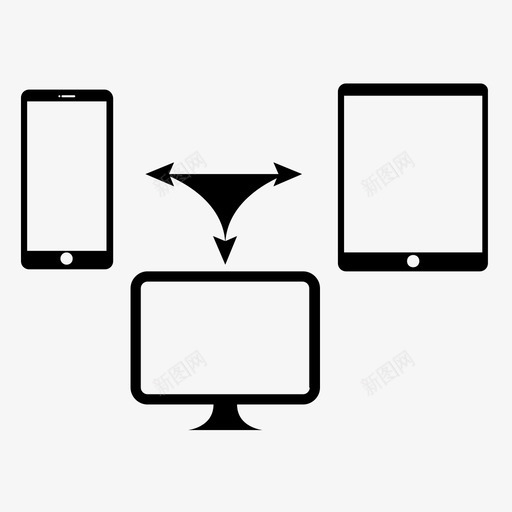 响应式台式机ipad图标svg_新图网 https://ixintu.com ipad 台式机 响应式 移动式
