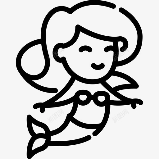 美人鱼奇异的角色直率的图标svg_新图网 https://ixintu.com 奇异的角色 直率的 美人鱼