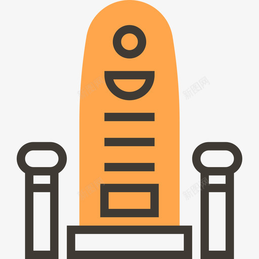 象形文字埃及符号黄色阴影图标svg_新图网 https://ixintu.com 埃及符号 象形文字 黄色阴影