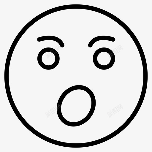 笑脸表情脸图标svg_新图网 https://ixintu.com 恐惧 笑脸 笑脸和表情线第一卷 脸 表情
