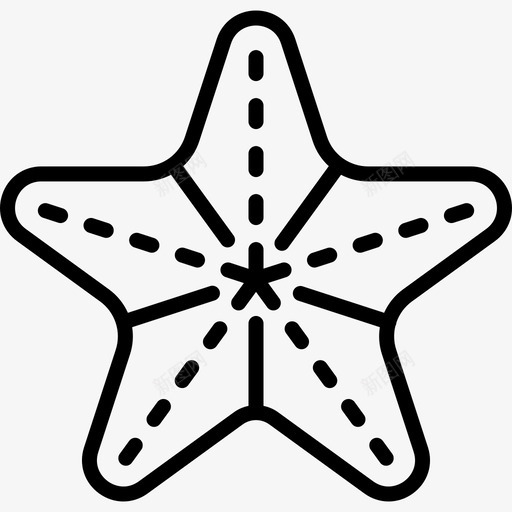 海星夏季10直线型图标svg_新图网 https://ixintu.com 夏季10 海星 直线型