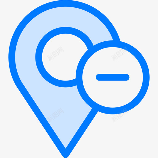 引脚地图和位置3蓝色图标svg_新图网 https://ixintu.com 地图和位置3 引脚 蓝色