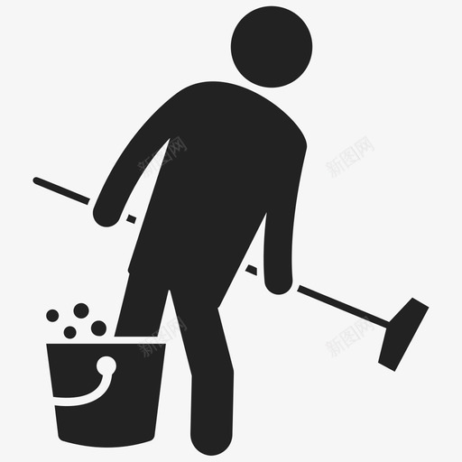 擦地板地板清洁房屋清洁图标svg_新图网 https://ixintu.com 地板清洁 地板清洁服务 家务 房屋清洁 擦地板 清洁服务
