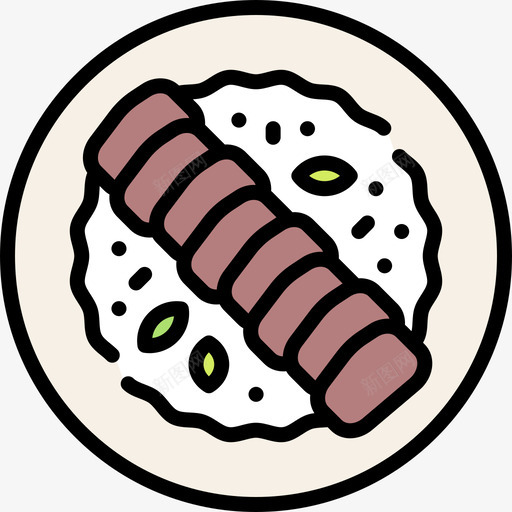 CharSiu中餐9线性颜色图标svg_新图网 https://ixintu.com CharSiu 中餐9 线性颜色