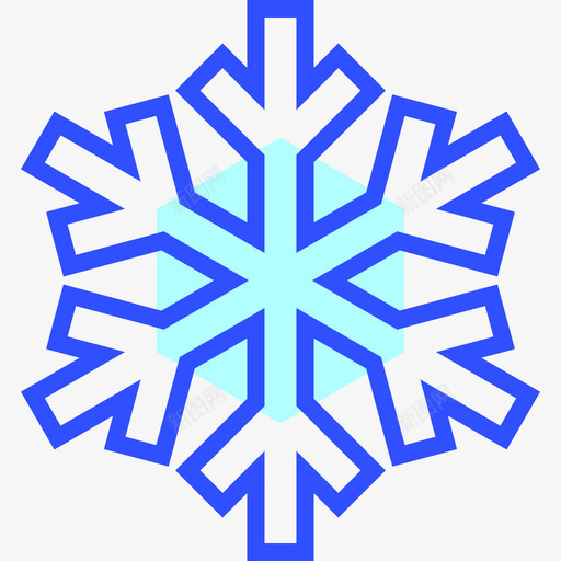 雪花冬季29线性颜色图标svg_新图网 https://ixintu.com 冬季29 线性颜色 雪花