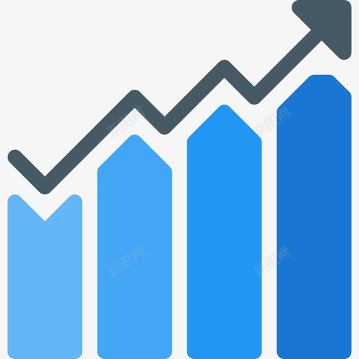 柱状图业务图和图表5平面图图标svg_新图网 https://ixintu.com 业务图和图表5 平面图 柱状图