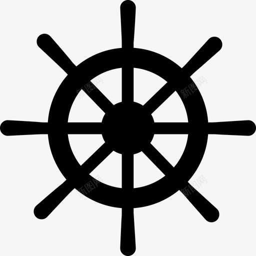 船轮航海帆船图标svg_新图网 https://ixintu.com 帆船 航海 舵机 船轮 轮子