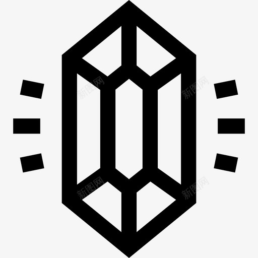 钻石游戏25直线型图标svg_新图网 https://ixintu.com 游戏25 直线型 钻石