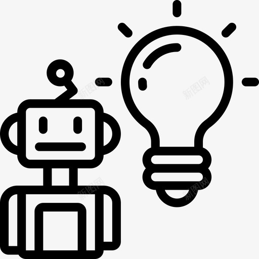 机器人人工智能19线性图标svg_新图网 https://ixintu.com 人工智能19 机器人 线性