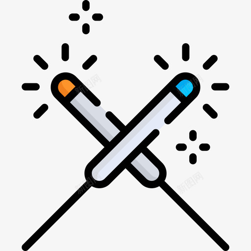 焰火派对庆典3线性颜色图标svg_新图网 https://ixintu.com 派对庆典3 焰火 线性颜色