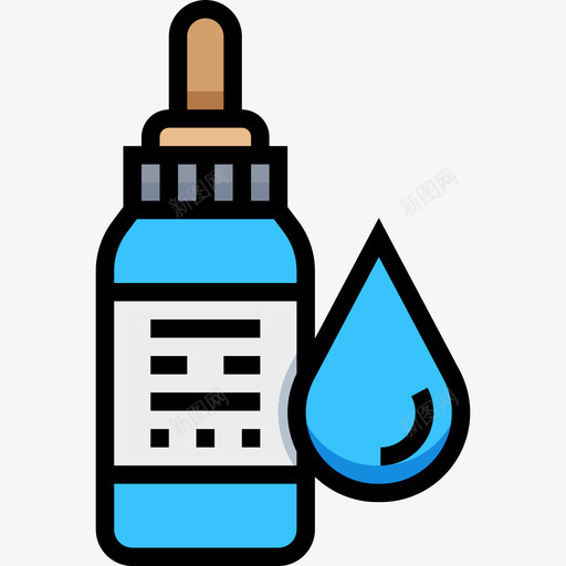 滴管水疗元素线性颜色图标svg_新图网 https://ixintu.com 水疗元素 滴管 线性颜色