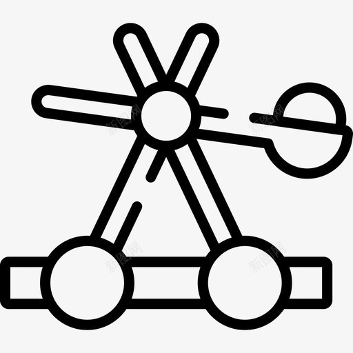 弹弓中世纪20直线型图标svg_新图网 https://ixintu.com 中世纪20 弹弓 直线型