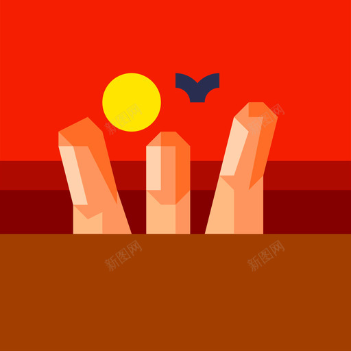 沙漠景观3平坦图标svg_新图网 https://ixintu.com 平坦 景观3 沙漠