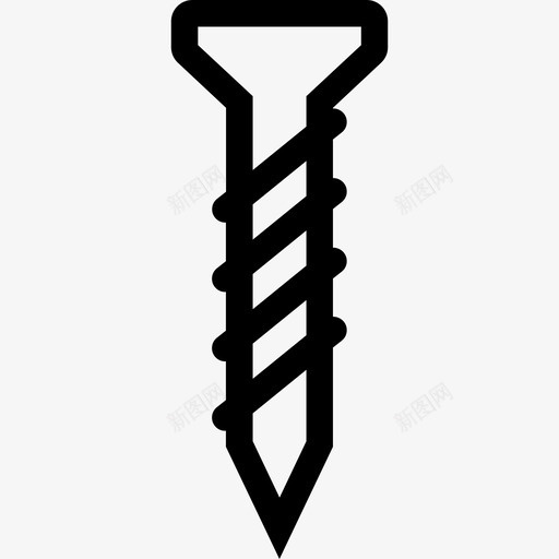 结构和工具螺钉2线性图标svg_新图网 https://ixintu.com 线性 结构和工具螺钉2