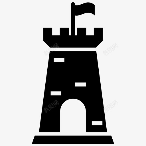 塔城堡城堡塔防御城堡图标svg_新图网 https://ixintu.com 中世纪城堡实心图标 中世纪防御工事 城堡塔 塔城堡 强化塔 防御城堡