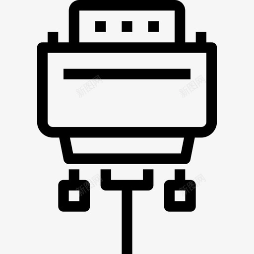 Hdmi计算机和硬件4线性图标svg_新图网 https://ixintu.com Hdmi 线性 计算机和硬件4