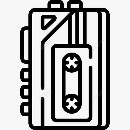 卡带录音室2线性图标svg_新图网 https://ixintu.com 卡带 录音室2 线性
