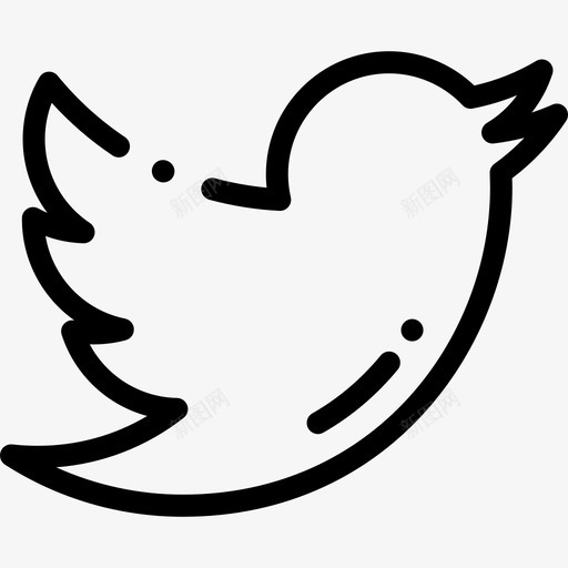 Twitter社交媒体36线性图标svg_新图网 https://ixintu.com Twitter 社交媒体36 线性