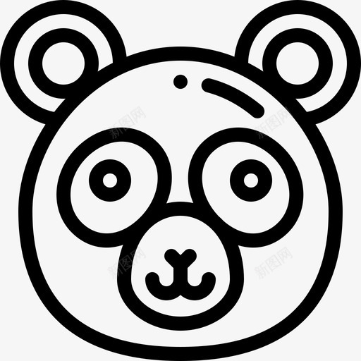熊猫动物园6直系图标svg_新图网 https://ixintu.com 动物园6 熊猫 直系