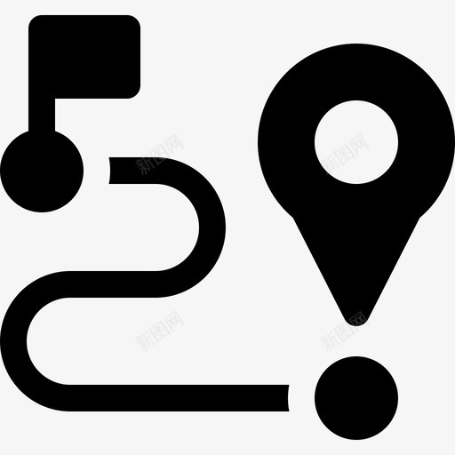 路线位置14已填充图标svg_新图网 https://ixintu.com 位置14 已填充 路线