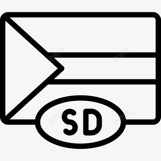 苏丹14旗直线图标svg_新图网 https://ixintu.com 14旗 直线 苏丹