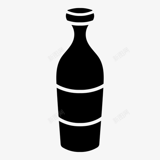 瓶酒饮料图标svg_新图网 https://ixintu.com 液体 玻璃杯 瓶 酒 饮料
