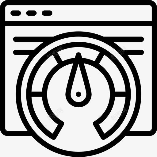 浏览器网络性能2线性图标svg_新图网 https://ixintu.com 浏览器 线性 网络性能2