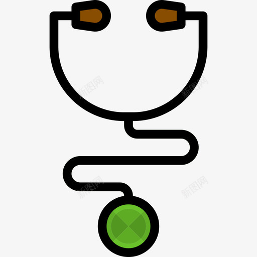 听诊器医疗保健10线性颜色图标svg_新图网 https://ixintu.com 医疗保健10 听诊器 线性颜色