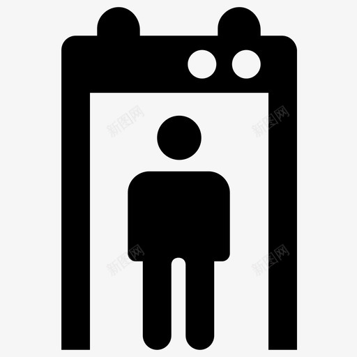 人体扫描仪探测器门安全技术图标svg_新图网 https://ixintu.com 人体扫描仪 安全技术 安全探测器 探测器门 机场服务实体图标 检测设备