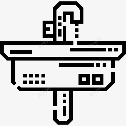 水槽厨房工具13线性图标svg_新图网 https://ixintu.com 厨房工具13 水槽 线性