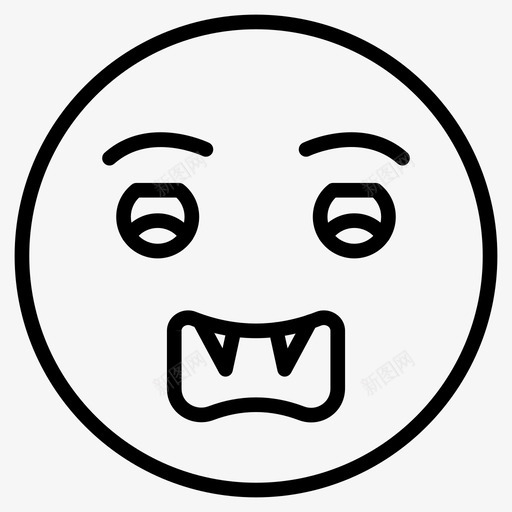 鬼脸表情表情符号图标svg_新图网 https://ixintu.com 笑脸 笑脸和表情线第一卷 脸 表情 表情符号 鬼脸