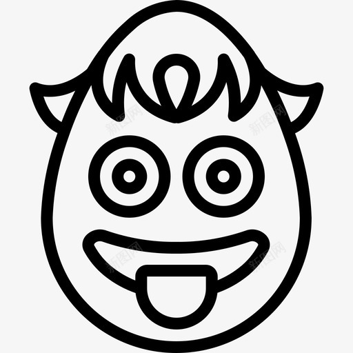 舌表情3线性图标svg_新图网 https://ixintu.com 线性 舌 表情3