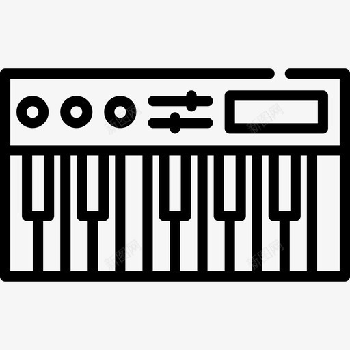 键盘迪斯科舞厅3线性图标svg_新图网 https://ixintu.com 线性 迪斯科舞厅3 键盘