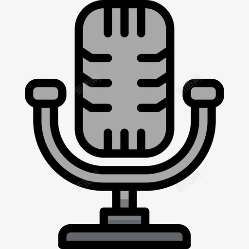 麦克风通信101线色图标svg_新图网 https://ixintu.com 线色 通信101 麦克风