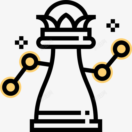 国际象棋金融战略2黄影图标svg_新图网 https://ixintu.com 国际象棋 金融战略2 黄影