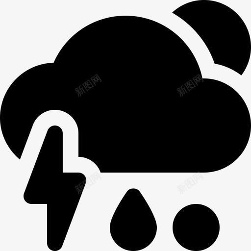 暴风雨天气96充满图标svg_新图网 https://ixintu.com 充满 天气96 暴风雨
