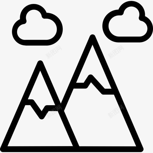 山地徒步旅行5直线图标svg_新图网 https://ixintu.com 山地 徒步旅行5 直线